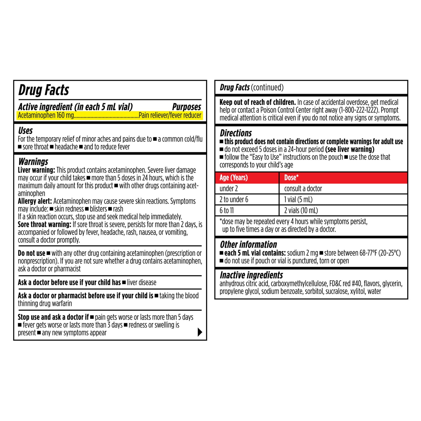 DrKids Children's Pain + Fever Single-Use Vials