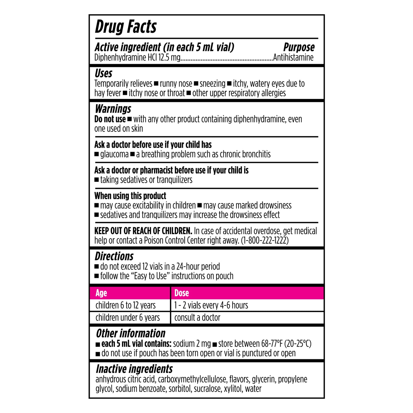 DrKids Children's Allergy Relief Single-Use Vials