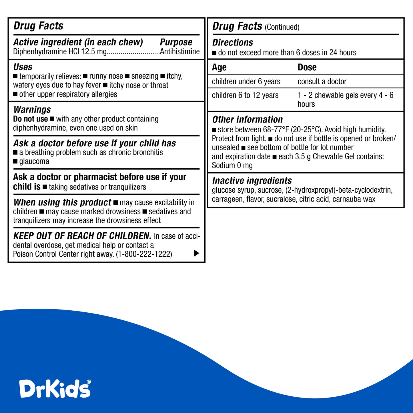 DrKids Allergy Relief Chewable Gels (Fantasy Fruit)