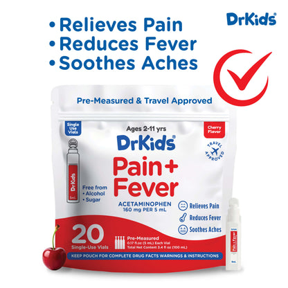 DrKids Children's Pain + Fever Single-Use Vials