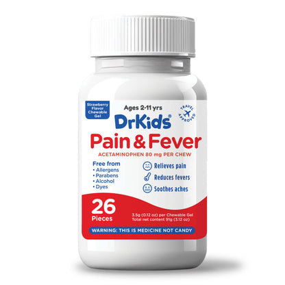 DrKids Children’s Pain & Fever Chewable Gels (Strawberry)