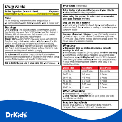 DrKids Children’s Pain & Fever Chewable Gels (Strawberry)