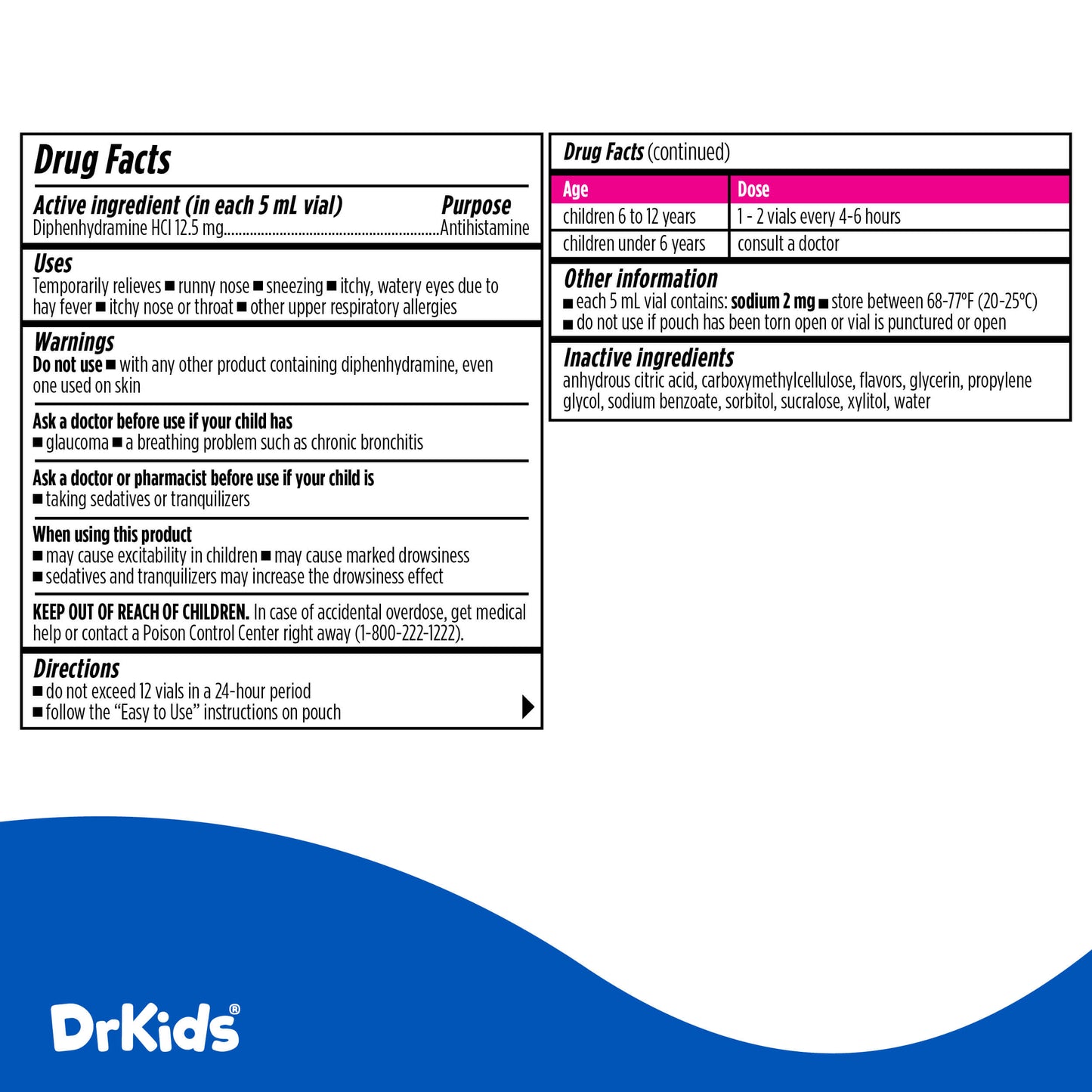 DrKids Children's Allergy Relief Single-Use Vials