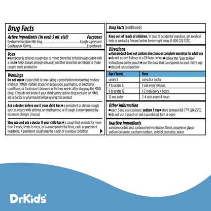 DrKids Children’s Cough & Chest Congestion Single-Use Vials