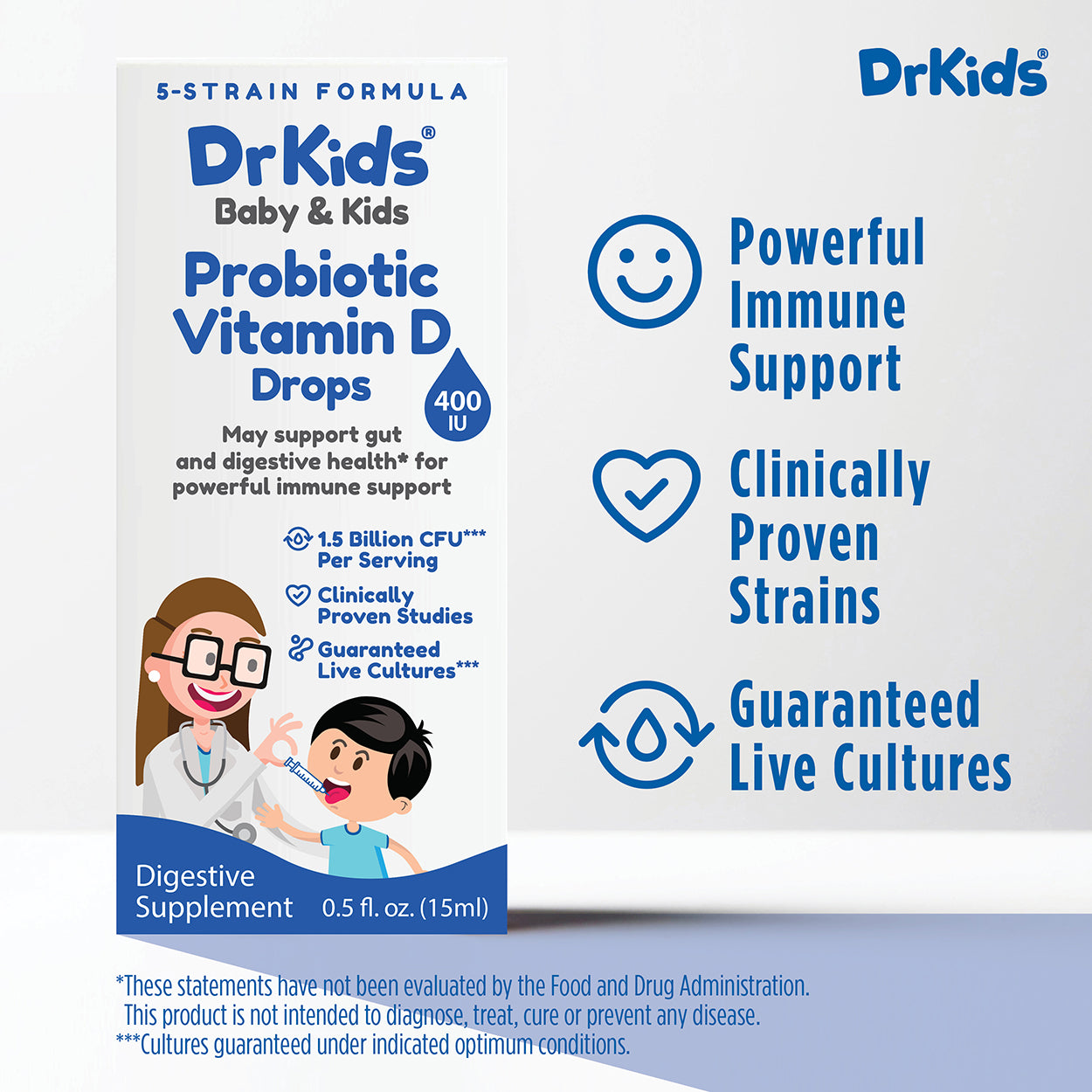 DrKids Probiotic Vitamin D Drops